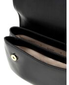 Bandolera Dea con solapa negra - 21,5x11,5x7 cm