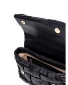 Bandolera Marion con solapa negra - 26x18x8 cm