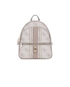 Erenia grote rugzak met donker taupe logo - 34x28x12 cm