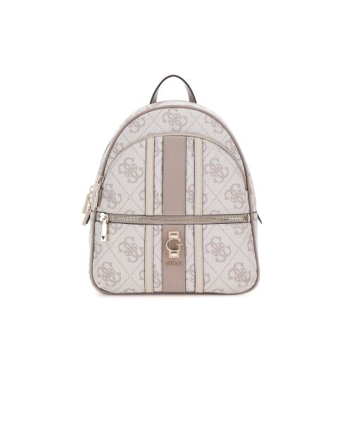 Erenia grote rugzak met donker taupe logo - 34x28x12 cm