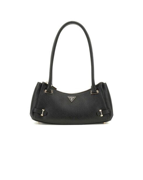 Rosalba Schultertasche mit Reißverschluss auf der schwarzen Oberseite - 28x15x11 cm