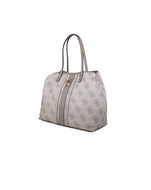 Erenia 2-in-1 grote draagtas met donker taupe logo - 40x20x34 cm