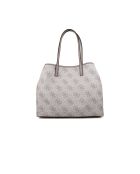 Erenia 2-in-1 grote draagtas met donker taupe logo - 40x20x34 cm