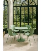 Set van 4 tafelfauteuils in polypropyleen/metaal Montauk kaki groen - 555x57,5