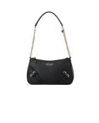 Sac à épaule Bramina à fermeture zippée sur le dessus noir - 25x14x6 cm