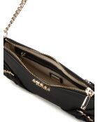 Sac à épaule Bramina à fermeture zippée sur le dessus noir - 25x14x6 cm