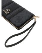 Laurel II SLG Große Geldbörse mit Reißverschluss und anthrazitfarbenem Logo — 21x10x2 cm