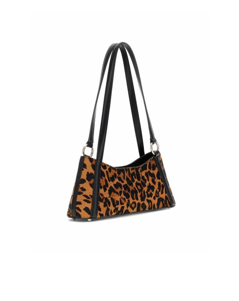 Bandolera Domitilla de piel de leopardo - 29/23x11x8 cm