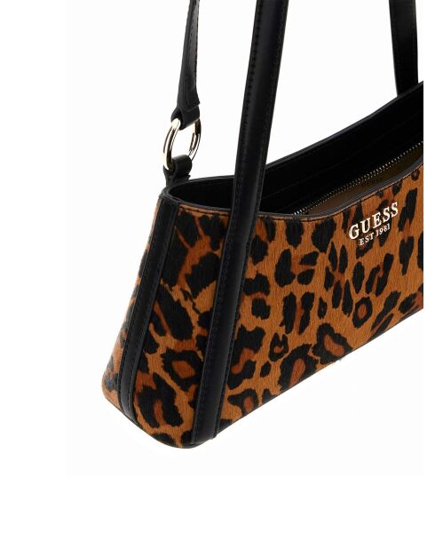 Bandolera Domitilla de piel de leopardo - 29/23x11x8 cm