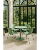 Ensemble de table/4 fauteuils de Table en polypopylène et métal Montauk vert