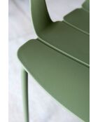 Ensemble de table/4 fauteuils de Table en polypopylène et métal Montauk vert