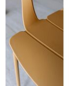 Set van 4 tafelfauteuils in polypropyleen/metaal Montauk oker - 54,5x56,6x80cm