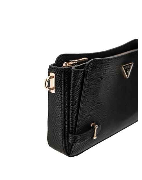 Rosalba Schultertasche mit schwarzem Reißverschluss - 24x14x4 cm