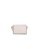 Nastra Mini Crossbody schoudertas met ritssluiting aan de bovenkant, gebroken wit - 20x13,5x6 cm