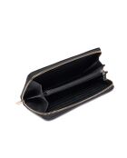 Laurel II SLG Geldbörse im Großformat mit schwarzem Reißverschluss - 10x21x2 cm