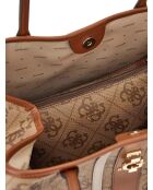 Erenia 2-in-1 grote draagtas met latte-logo - 40x20x34 cm