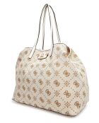 Neda große 2-in-1-Tragetasche mit cremefarbenem Logo — 40 x 36 x 19 cm