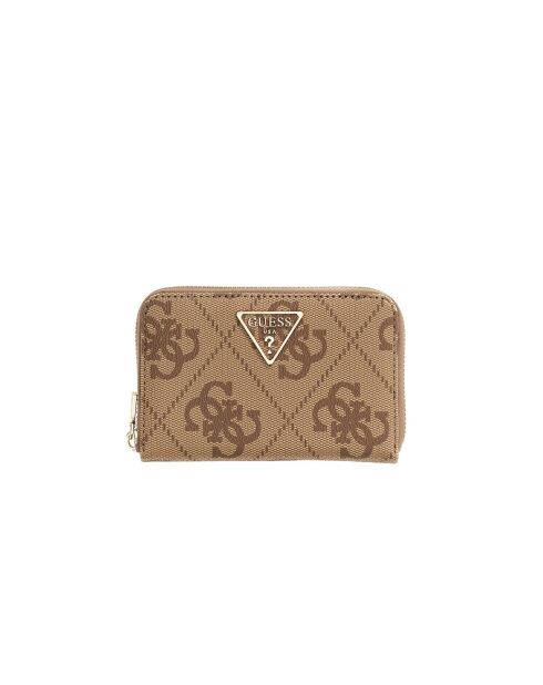 Portefeuille Laurel II SLG moyen à fermeture éclair latte et marron - 14x9x2.5 cm