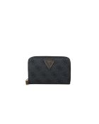 Mittelgroße Geldbörse Laurel II mit Reißverschluss und kohlefarbenem Logo — 14x9x3 cm
