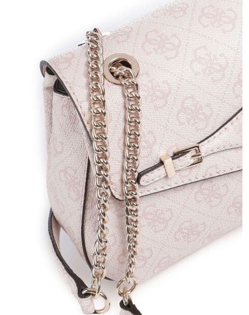 Katya konvertierbare Xbody Rosenwasser-Handtasche mit Logo - 23x15x7 cm