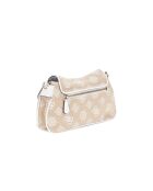 Bandolera Beyza con solapa y logo blanco - 26x14x4,5 cm