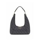 Calista Schultertasche mit Reißverschluss und anthrazitfarbenem Logo - 26x12x8 cm