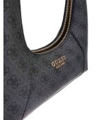 Calista Schultertasche mit Reißverschluss und anthrazitfarbenem Logo - 26x12x8 cm