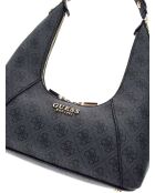 Calista Schultertasche mit Reißverschluss und anthrazitfarbenem Logo - 26x12x8 cm