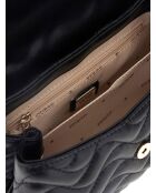 Mini sac à main Melisandra à poignée supérieure noir - 20x15x8 cm