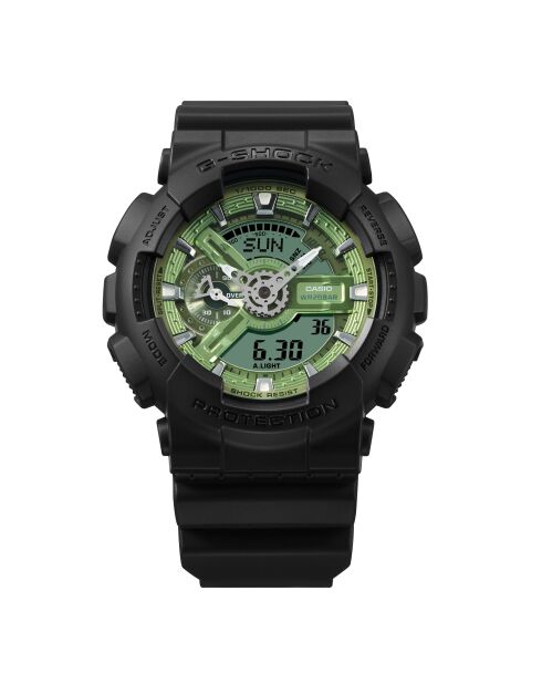 Montre-bracelet homme anadigi en résine noire