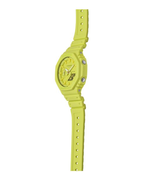 Montre-bracelet homme anadigi en résine jaune fluo