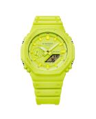 Montre-bracelet homme anadigi en résine jaune fluo