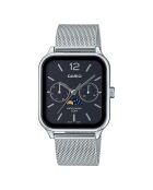 Montre-bracelet homme analogique en maille milanais gris métallisé / gris métallisé / noire