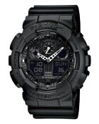 Montre-bracelet homme anadigi en résine noire