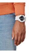 Montre-bracelet homme anadigi en résine blanche