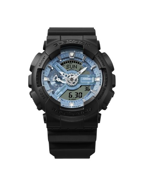 Montre-bracelet homme anadigi en résine noire