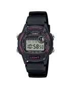 Montre-bracelet homme numérique en résine noire / bleue