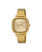 Montre-bracelet homme analogique en acier inoxydable dorée / champagne