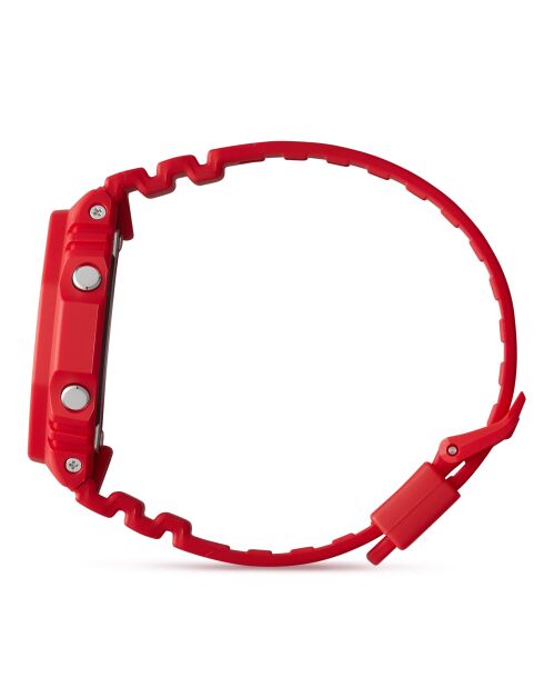 Montre-bracelet homme anadigi en résine rouge