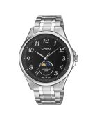Montre-bracelet homme analogique en acier inoxydable gris métallisé / noire