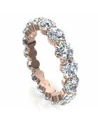 Anillo Daniela con diamantes sintéticos redondos de oro rosa de 2.55 quilates