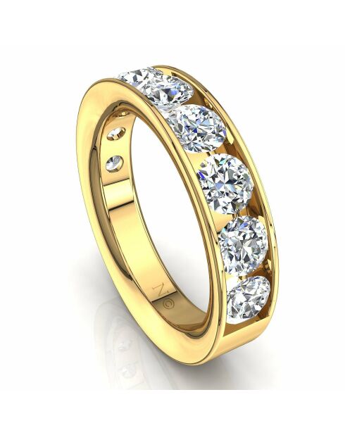 Half alliance 9 synthetische diamanten 1,60 karaat Antonia geelgoud