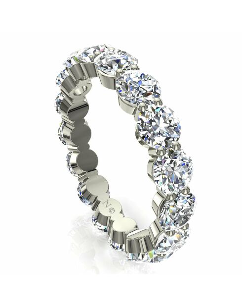 Alliance Daniela diamantes sintéticos redondos de 2.55 quilates Oro blanco