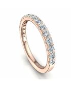Synthetische diamanten met halve alliantie 0,60 karaat 4 griffen Gabriela Rose Gold