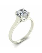 1.00 karaat synthetische diamant solitaire 4-polige carina witgoud