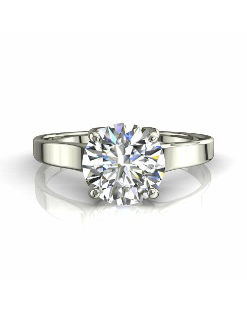1.00 karaat synthetische diamant solitaire 4-polige carina witgoud