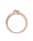 0.60 karaat natuurlijke diamant solitaire geschouderde bianca roségoud