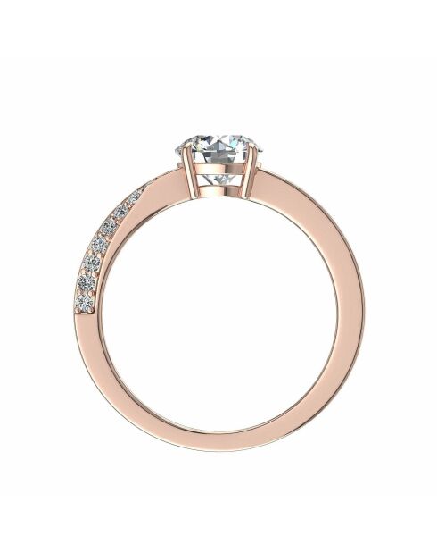 0.60 karaat natuurlijke diamant solitaire geschouderde bianca roségoud