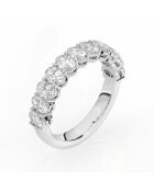 Halve alliantie 11 ovale synthetische diamanten 1,65 karaat Emanuela witgoud