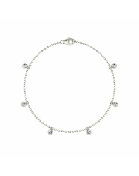 Celestina 0.30 karaat ronde natuurlijke diamanten armband witgoud